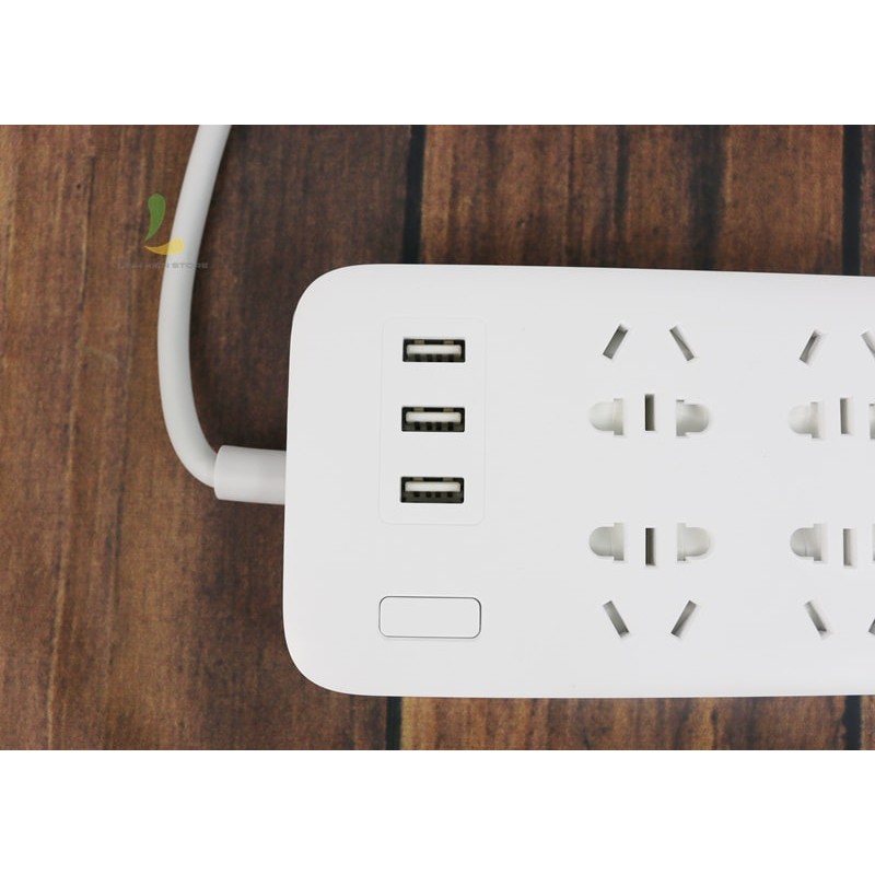 Ổ cắm Xiaomi Mi Power Strip 6 cổng 3 USB - Hàng Chính Hãng