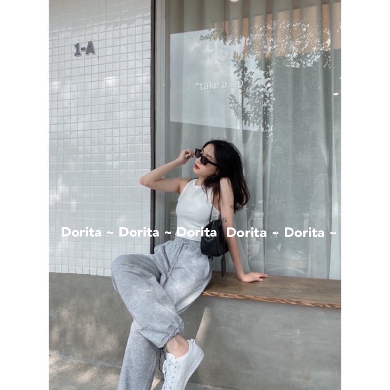 Áo ba lỗ thun gân croptop, Áo ba lỗ hàng đẹp - Dorita Boutique