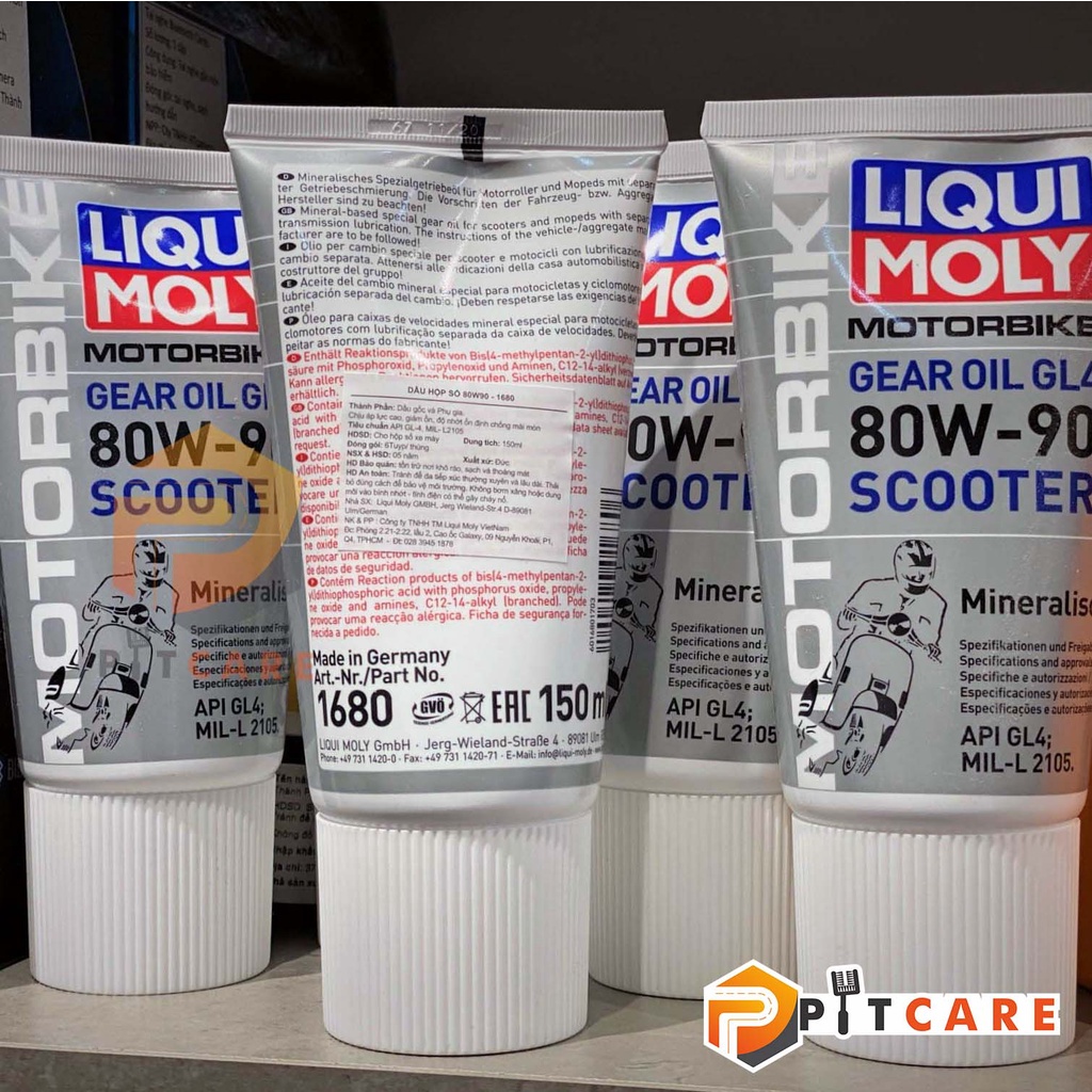 Nhớt Hộp Số Liqui Moly Gear Oil 80W-90 Scooter 1680 150ml Nhớt Láp Cho Xe Tay Ga Chống Hú Chính Hãng