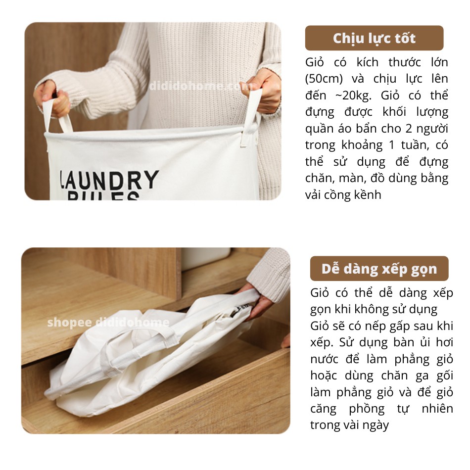 Giỏ vải DidiDo Laundry 40x50