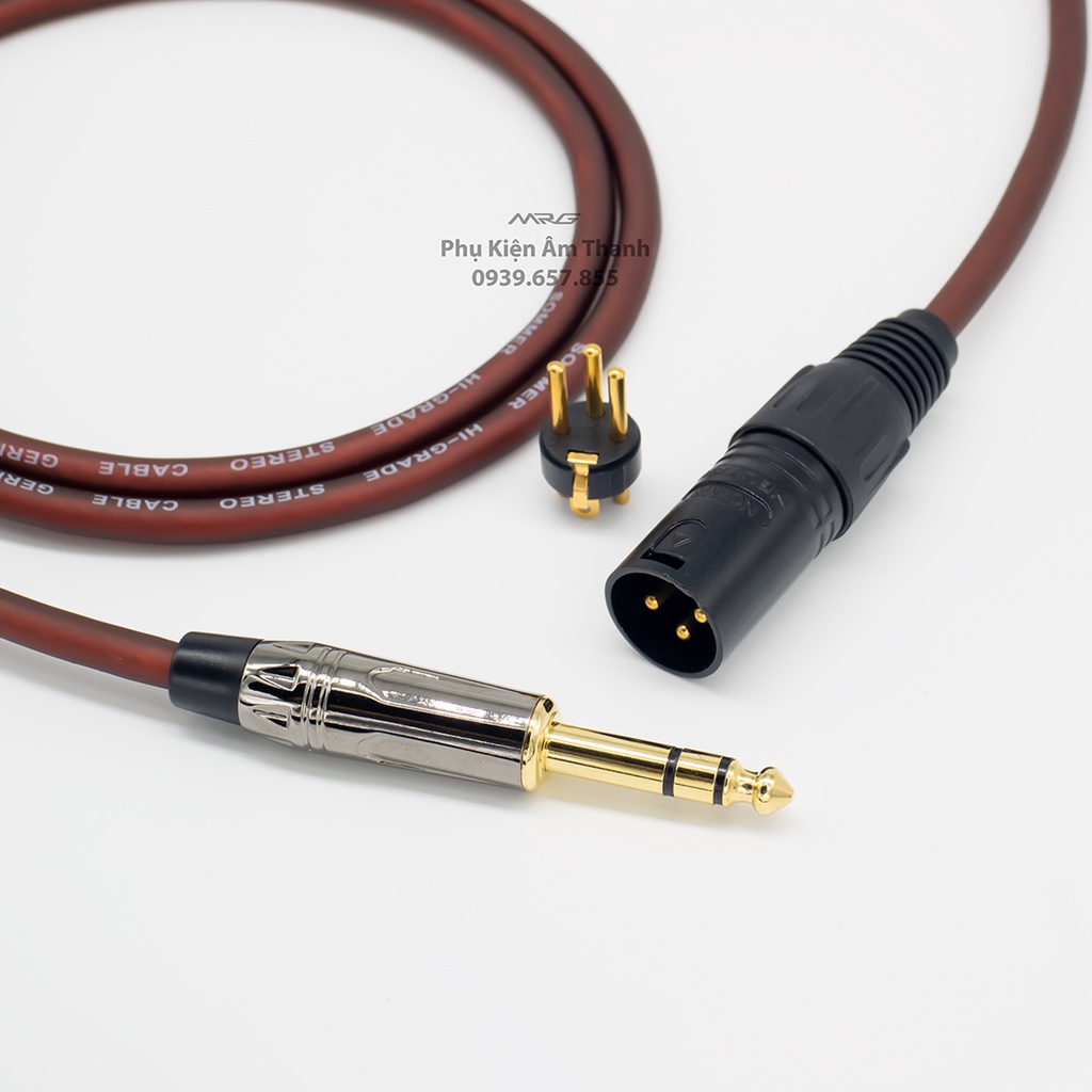 Dây Balance jack 6.5mm stereo ra canon đực , dài 1met 3met 5met, giá bán 1 dây.