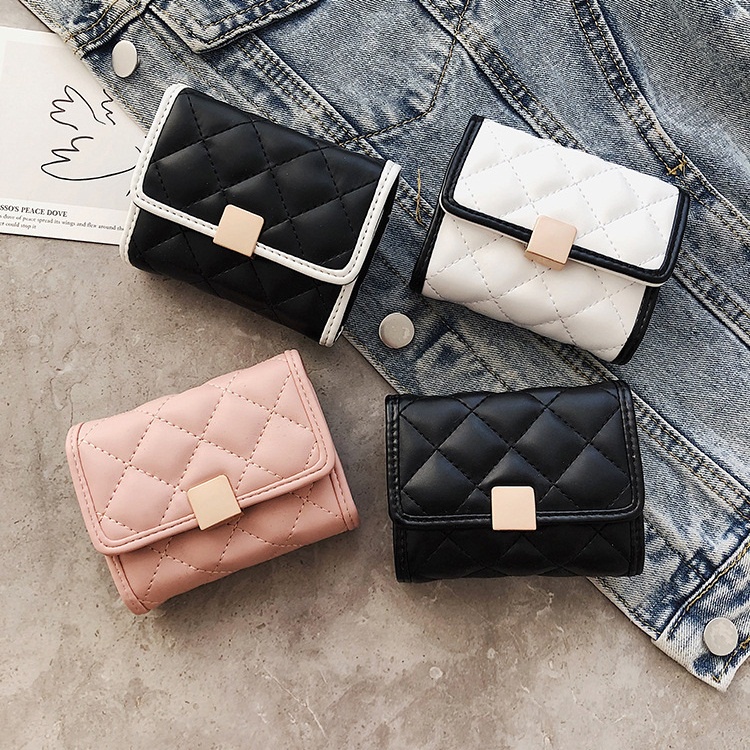 Ví card đựng thẻ mini nữ cầm tay Flum da mềm họa tiết quả trám 23C