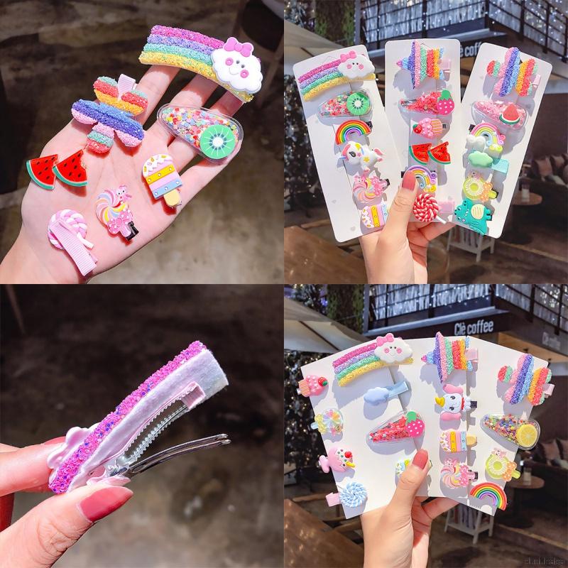 Set 6 kẹp tóc BB họa tiết hoạt hình đáng yêu cho bé gái