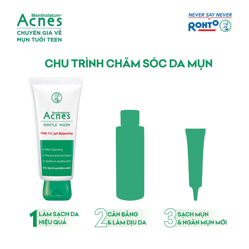 Gel Rửa Mặt Acnes Gentle Wash Ngăn Ngừa Mụn 100g Hasaki Sản phẩm chính hãng