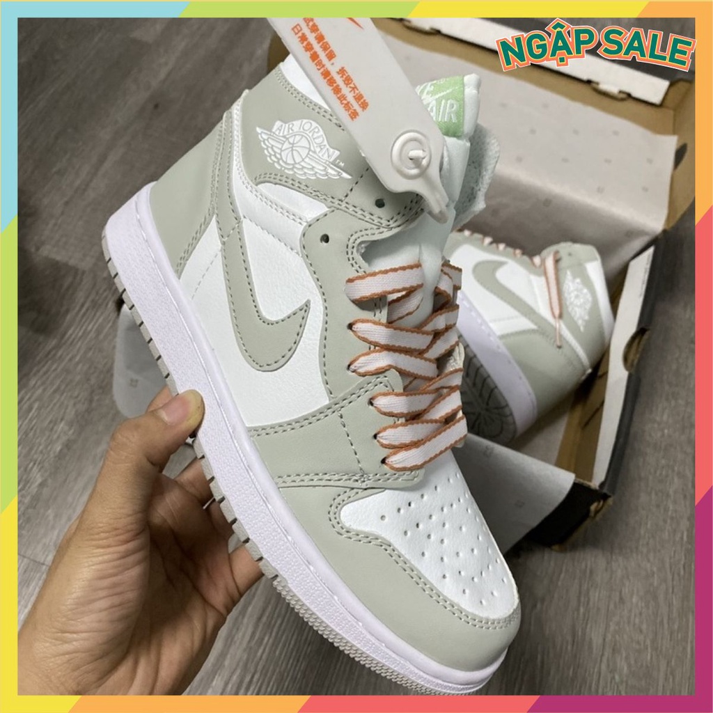 ⚡️GIÁ SỐC⚡️[Ảnh thật do shop tự chụp 100%] JORDAN  xám cao dây cam