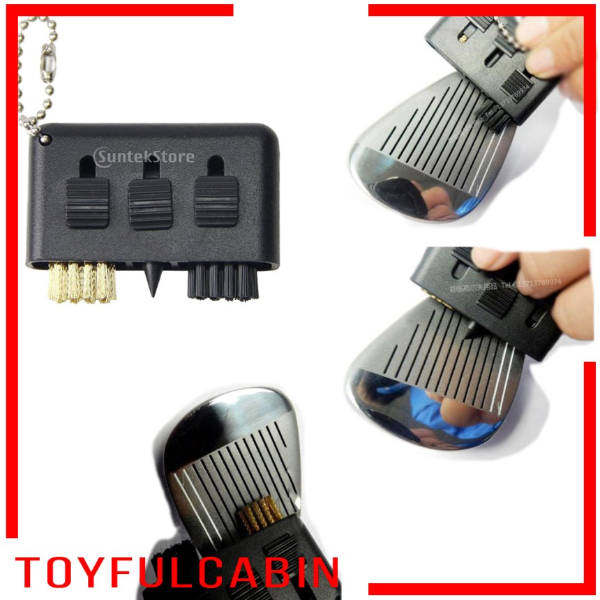 Dụng Cụ Làm Sạch Gậy Đánh Golf 3 Trong 1 Có Thể Thu Gọn Tiện Dụng