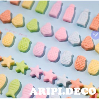 Charm hạt kẹo pastel B82/ Nguyên liệu làm slime resin trang trí