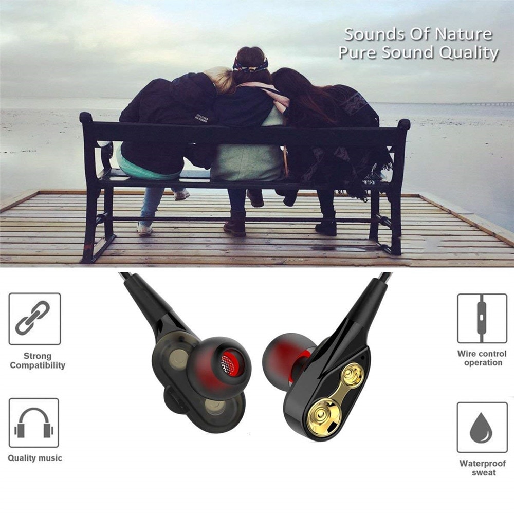 Tai Nghe Âm Thanh Sống Động Jack Cắm 3.5mm Cao Cấp Cho táo huawei Xiaomi