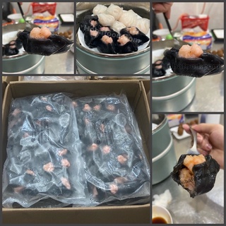 Há cảo tôm than tre hình thuyền - nhãn hiệu Bamboo.