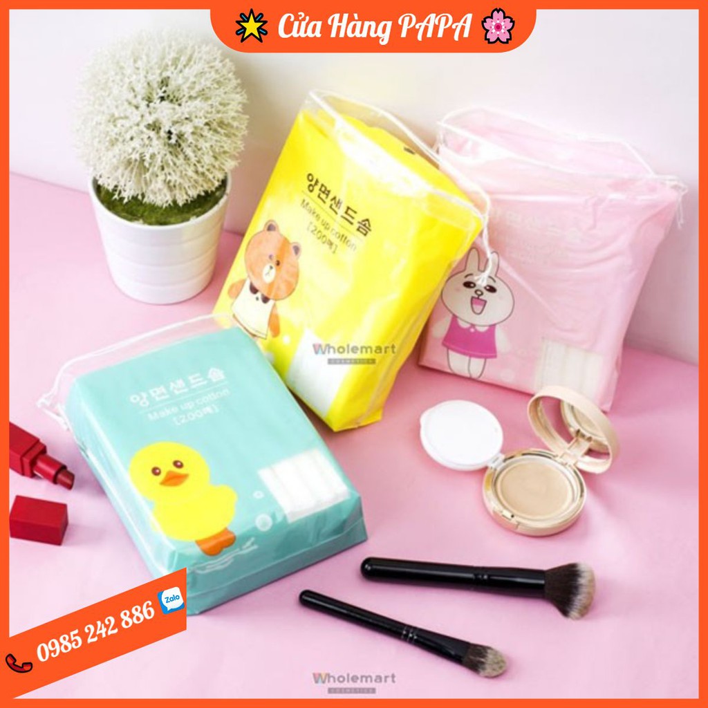 [Mã FASKT4 giảm 10K đơn 50K] Bông Tẩy Trang Hàn Quốc (Gói 200 Chiếc)