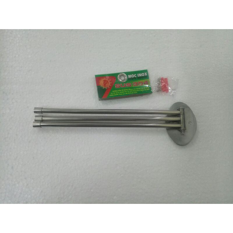 vắt khăn inox 3 chẽ 304 cao cấp