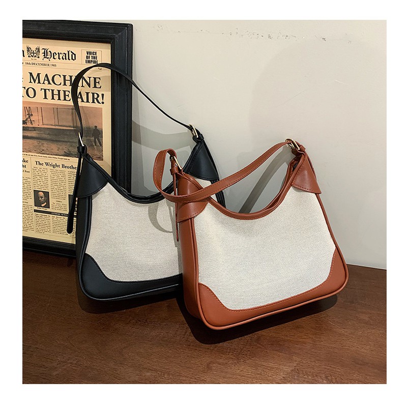 Túi đeo vai vải canvas cỡ lớn thời trang mùa hè duyên dáng dành cho nữ 2021
