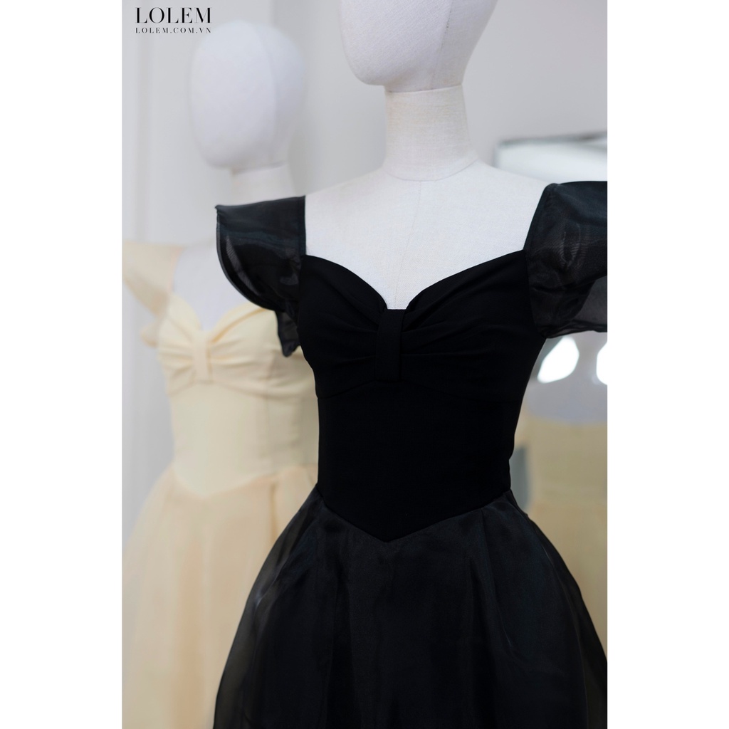 Đầm xòe dự tiệc LOLEM DX352 cánh tiên vải organza không nhăn