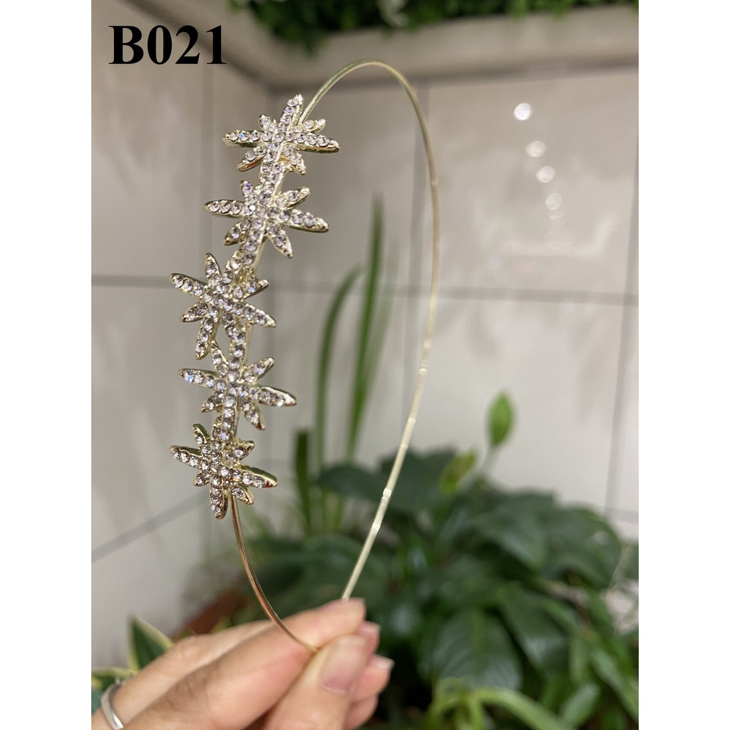 Bờm đính đá, băng đô cài tóc Hàn Quốc