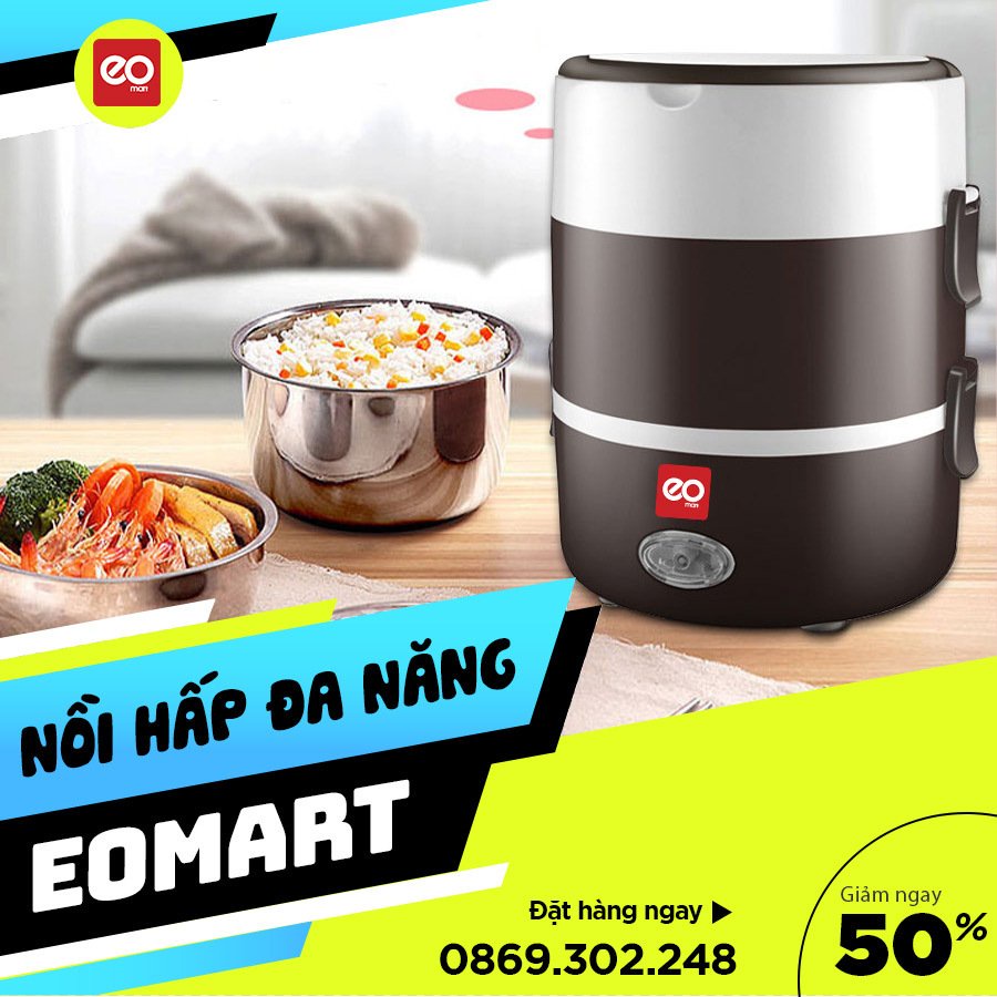 Nồi Nấu Hấp Hầm Đa Năng EoZon Thiết kế Công Nghệ Tiên Tiến Thức Ăn Luôn Nóng Giúp Bạn ĂN Ngon Mỗi Ngày [CHÍNH HÃNG]