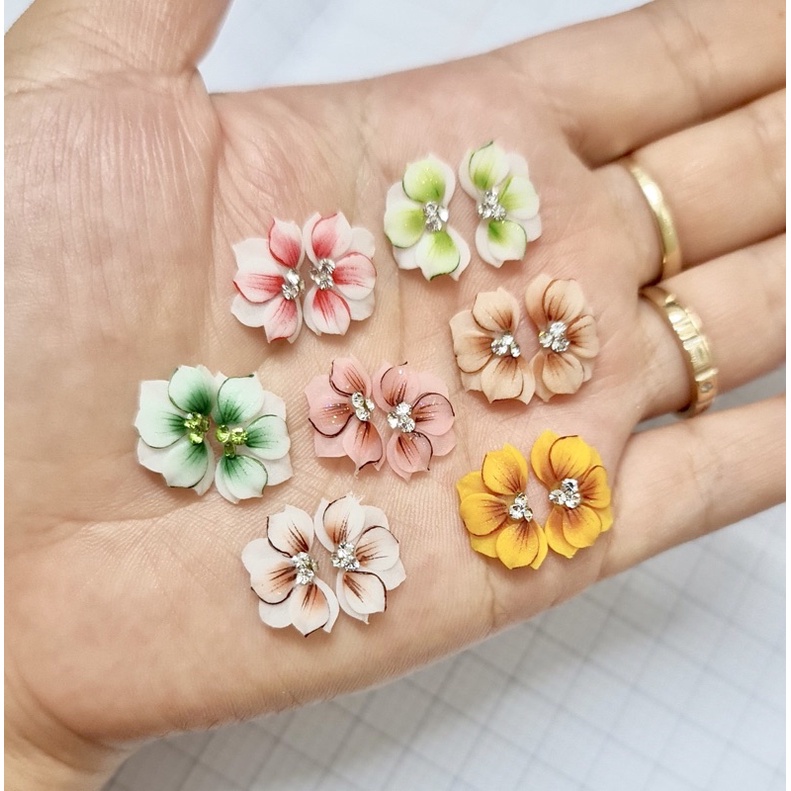 Hoa bột - hoa nail - cúc nửa nhọn gân