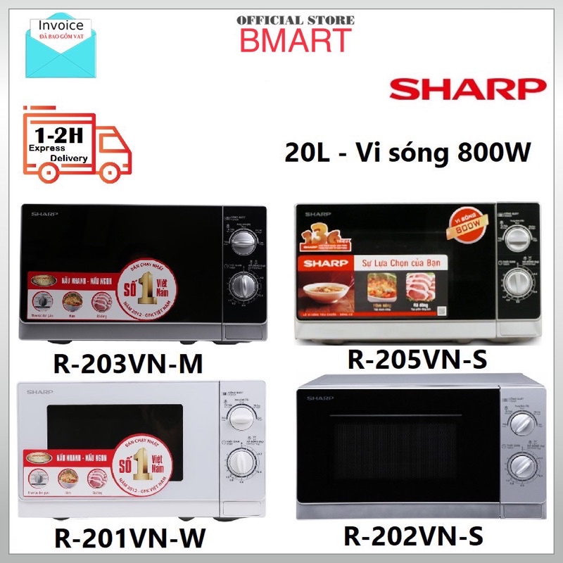 Lò vi sóng Sharp cơ R205VN 20L CÓ NƯỚNG - HÀNG ĐÃ SỬ DỤNG - KHÔNG CÓ NHU CẦU NÊN PASS