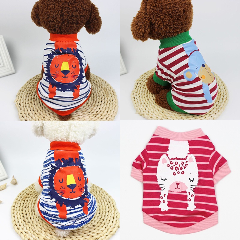 Bộ đồ cho thú cưng họa tiết sọc ngang
