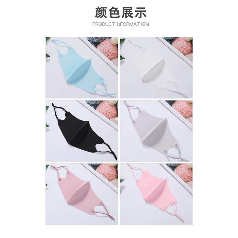 Khẩu Trang Cotton Lụa Lạnh Thoáng Khí Có Thể Giặt Sạch Cho Trẻ Em / Người Lớn