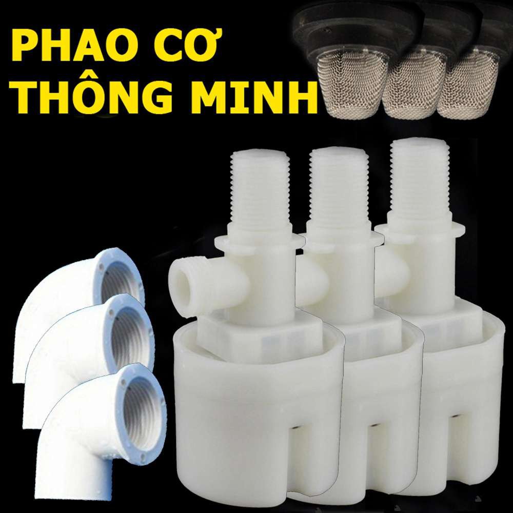 Combo 03 chiếc Van phao cơ thông minh thế hệ mới chống tràn tự động VG01 - Tặng 03 lọc rác + 03 Cút chữ L