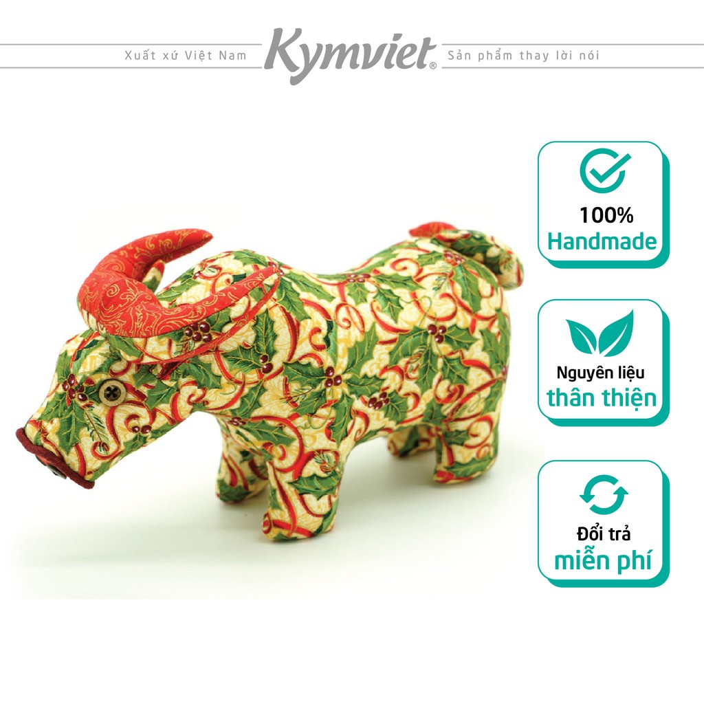 Đồ Chơi Nhồi Bông Hình Trâu Ngưu Lộc Bố Kymviet Craft
