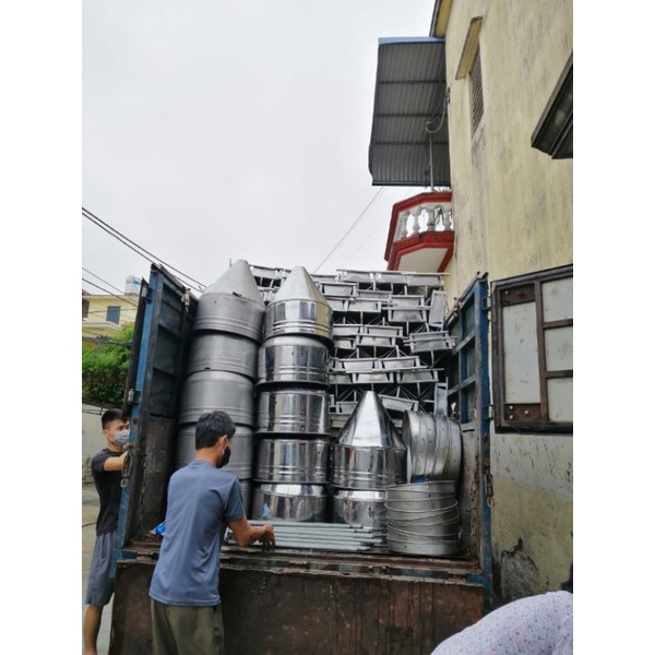 Máng lắc cho heo loại 1 bao cám inox 430 chân kẽm