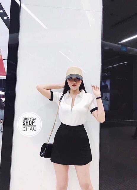 Chân váy ngắn công sở có túi và quần trong | BigBuy360 - bigbuy360.vn