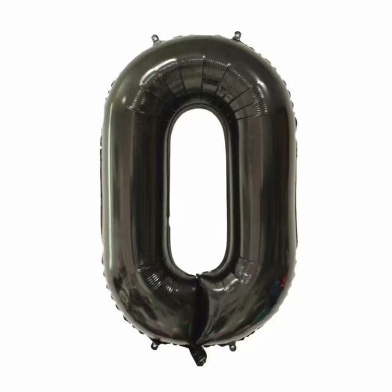Bong Bóng Lá Đen Hình Số Siêu Lớn 32 inch Chất Lượng Cao