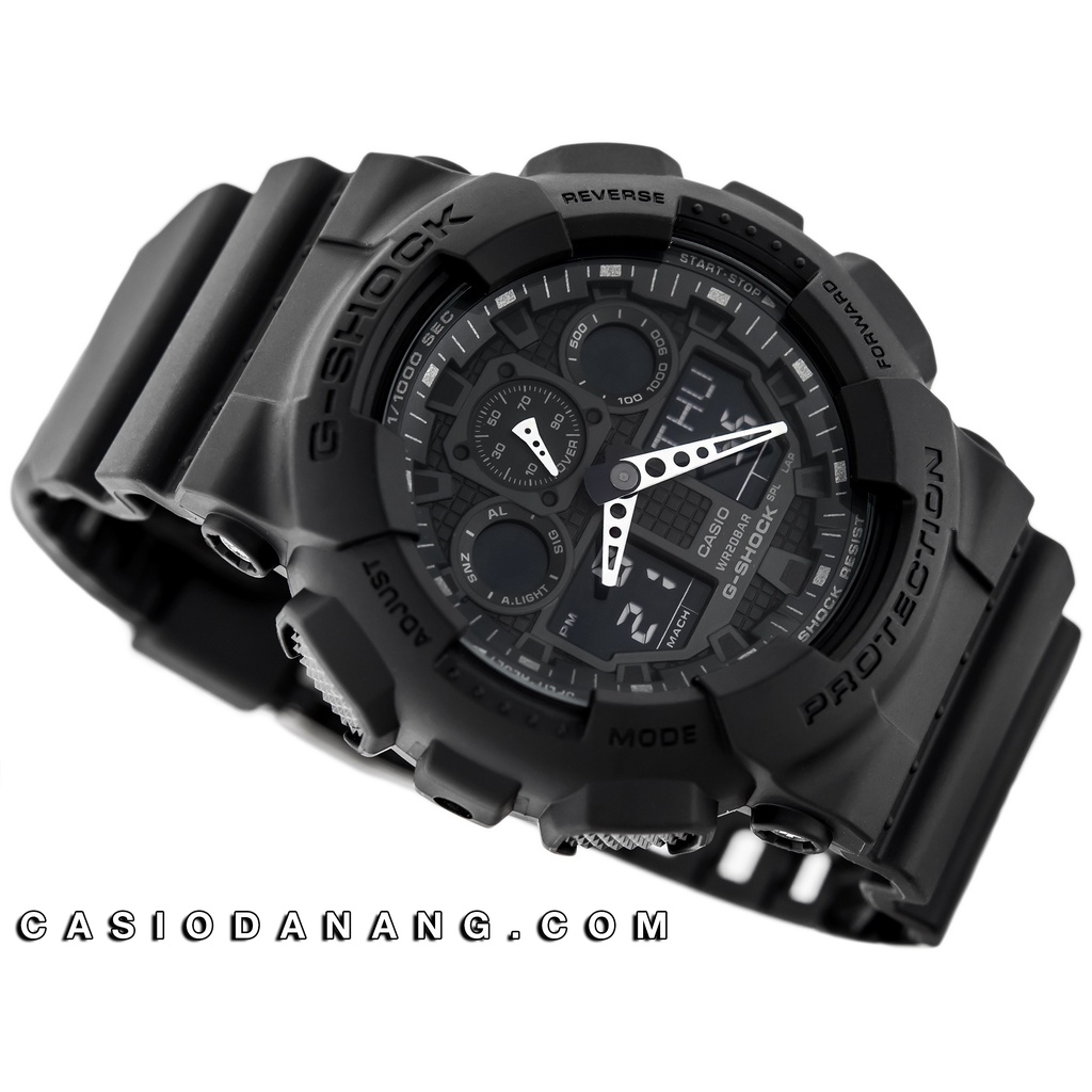 Đồng hồ nam dây nhựa Casio G-Shock chính hãng Anh Khuê GA-100-1A1DR (52mm)