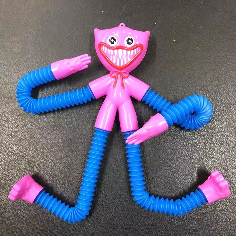 [ Rẻ Vô Địch ] Huggy Wuggy Poppy Playtime phát sáng kéo dài 30cm, móc khóa Huggy Wuggy nhựa co dãn có đèn nháy.