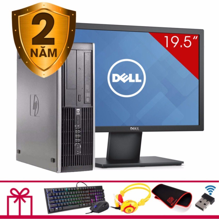 Combo Máy tính để bàn HP 6200 Pro SFF + Màn hình Dell 19.5inch (Core i3 2100, Ram 8GB, HDD 3TB) + Quà Tặng | BigBuy360 - bigbuy360.vn