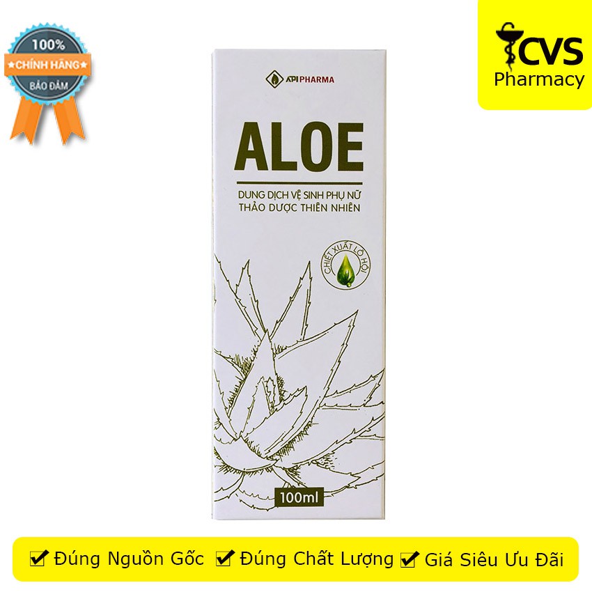 Dung Dịch Vệ Sinh Phụ Nữ ALOE - Chiết Xuất Lô Hội &amp; Các Thảo Dược Thiên Nhiên - api cvspharmacy