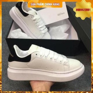 Giày sneaker mcq gót nhung dây lụa cao cấp full box full bill