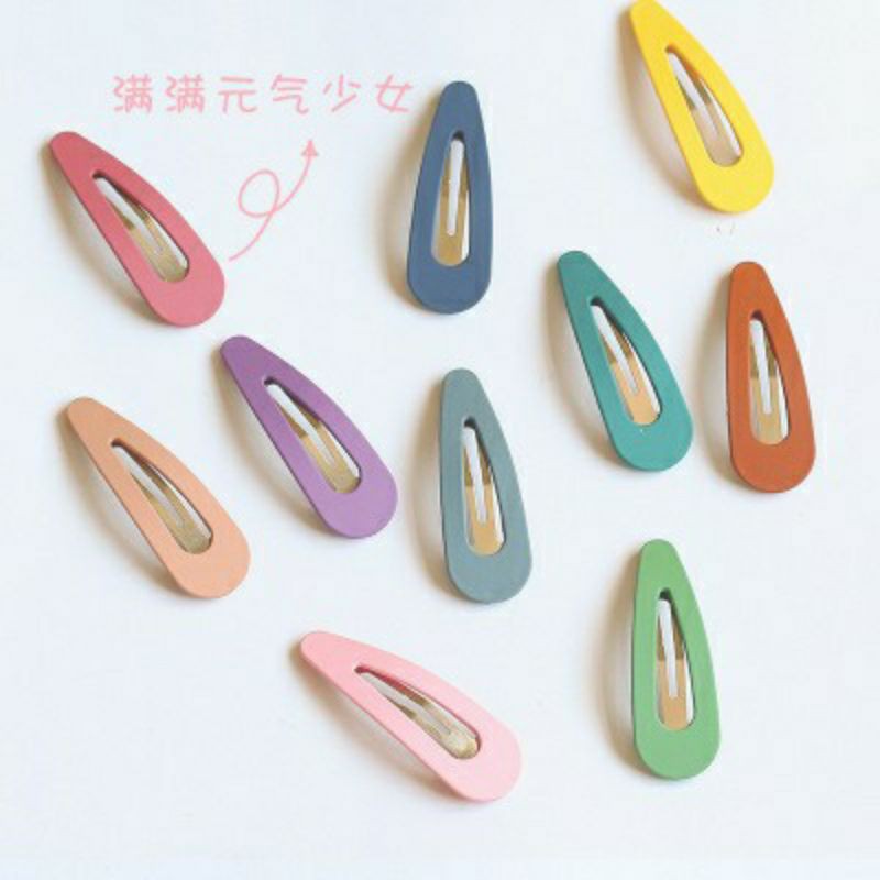 MỚI | KẸP TÓC OVAL GIỌT NƯỚC MÀU TRƠN VINTAGE | VIDEO THẬT | SHOP BEECOW