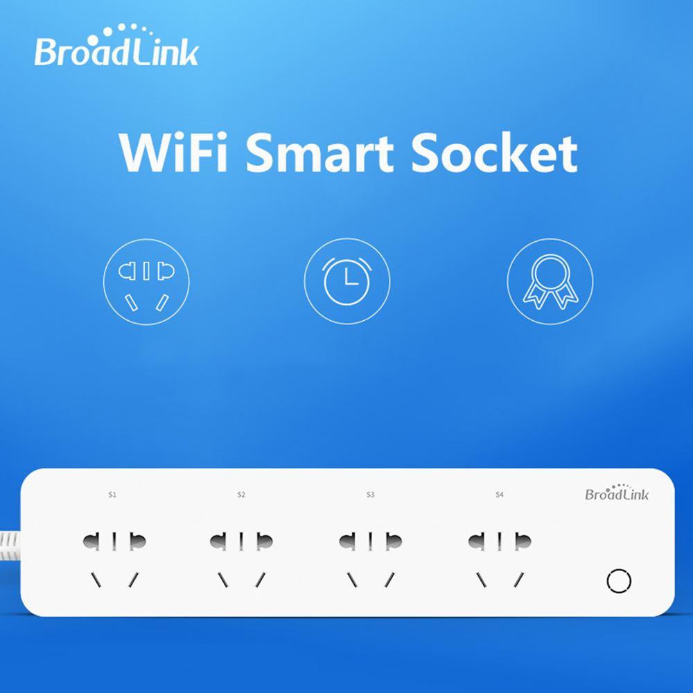 Ổ cắm điện WIFI, 4 cổng, điều khiển độc lập từ xa thông minh BROADLINK MP1