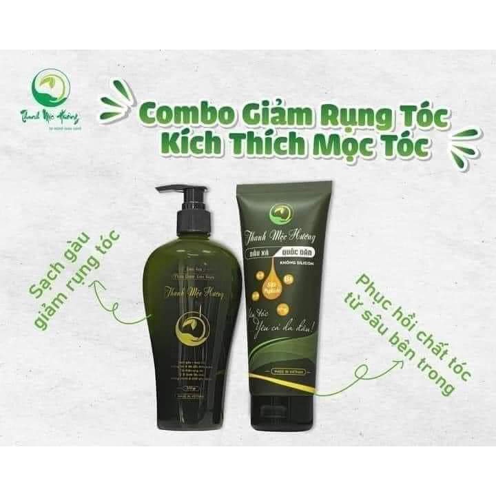 Combo Dầu gội đầu ngăn rụng tóc kích thích mọc tóc THANH MỘC HƯƠNG Chính hãng 350ml