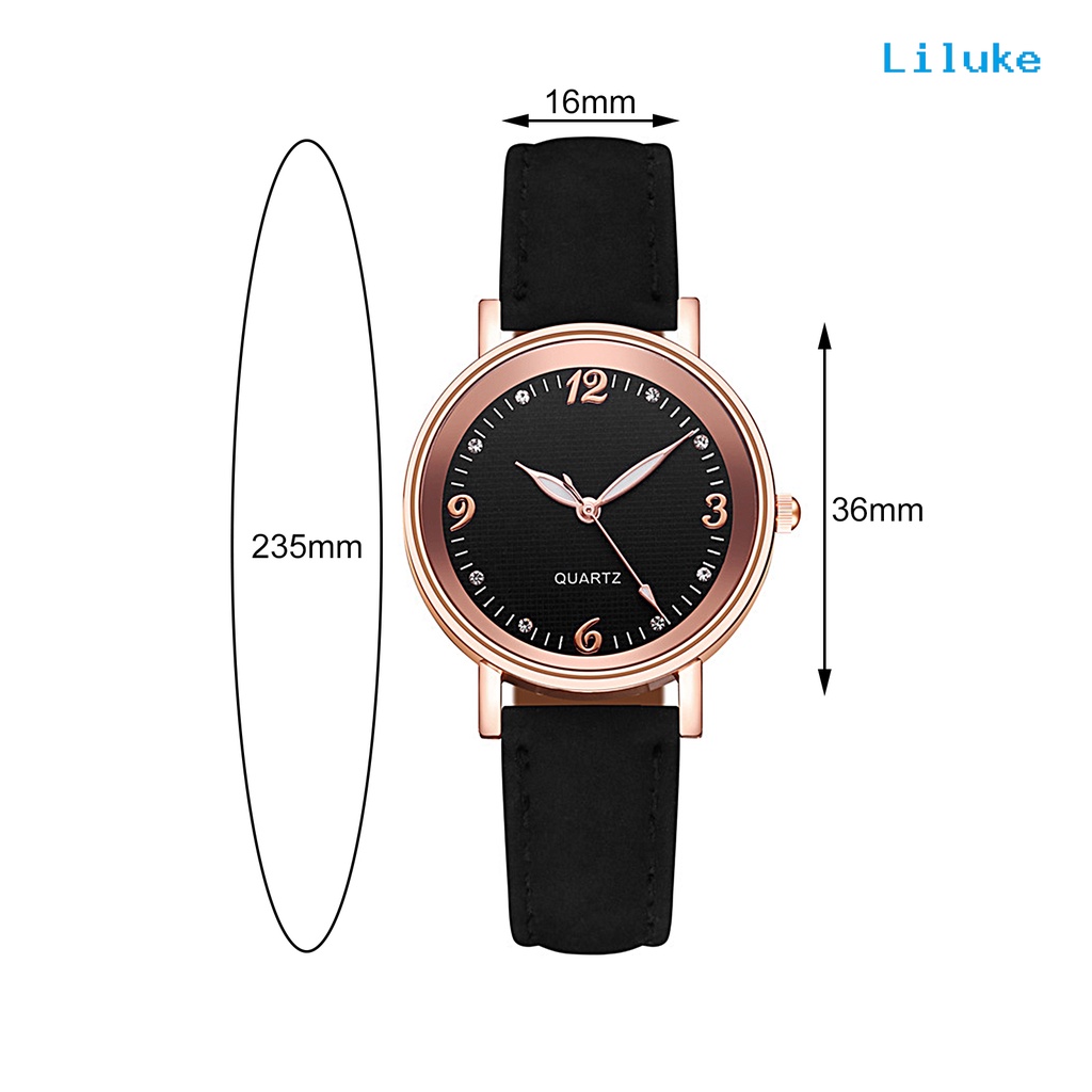 Đồng Hồ Đeo Tay Phát Quang Liluke Thiết Kế Đục Lỗ Có Thể Điều Chỉnh Dành Cho Nữ Mặc