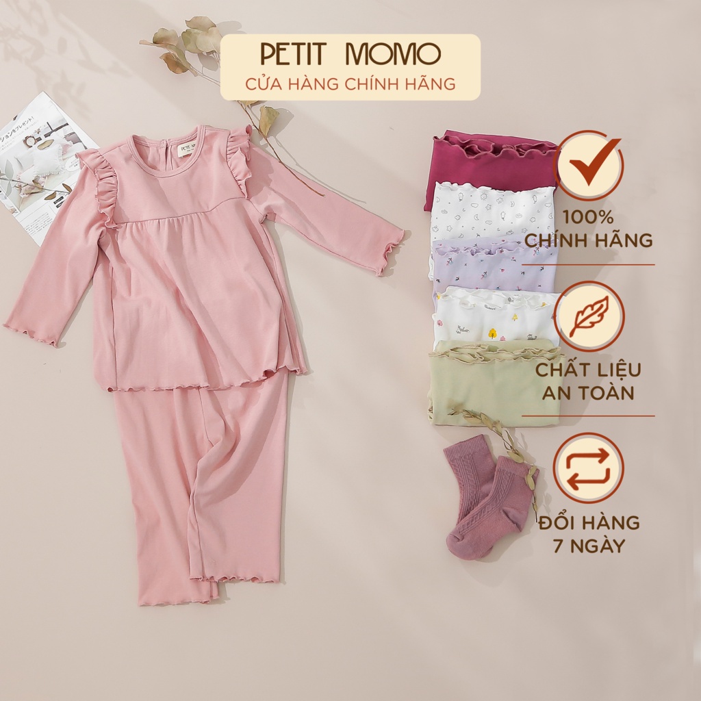 [Mã INCU20 giảm 20K đơn 150K] Bộ Quần Áo Bé Gái Mặc Nhà PETIT MOMO Vải Thun Cotton Mềm Mịn H122