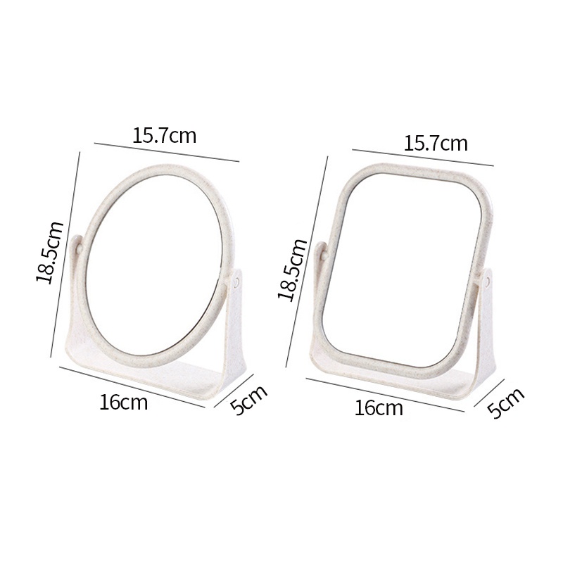 Gương Trang lúa mạch trang điểm để bàn 2 mặt xoay 360 độ MIROHOME guong mach