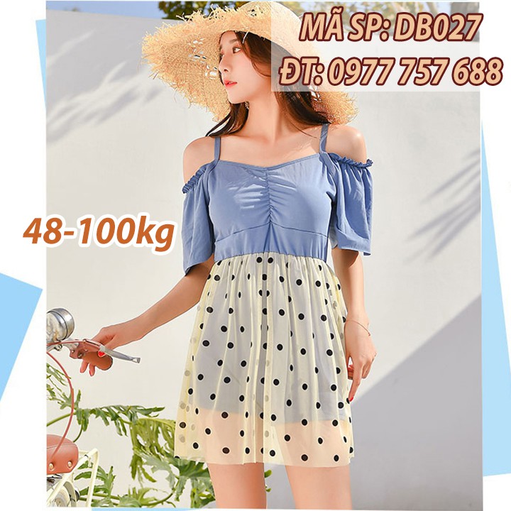 Đồ bơi chấm bi trẻ trung quyến rũ kín đáo DB027 | BigBuy360 - bigbuy360.vn