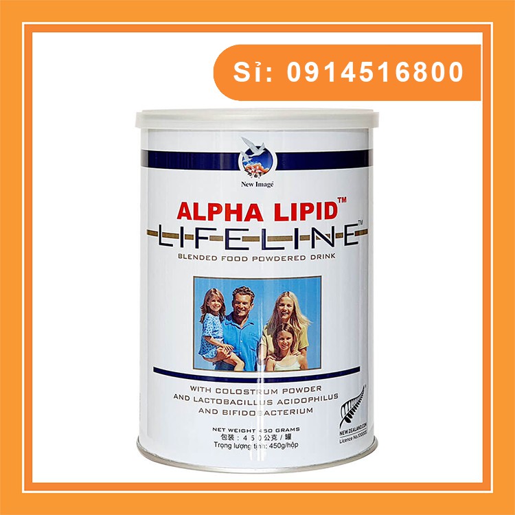 Sữa non Alpha Lipid Lifeline 450g từ New Zealand - Nguyên mã