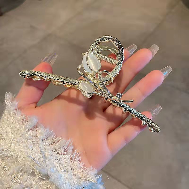 Kẹp Tóc Hình Hoa Tulip/Mèo/Cá Mập Cỡ Lớn Phong Cách Nhật Hàn Chất Lượng Cao