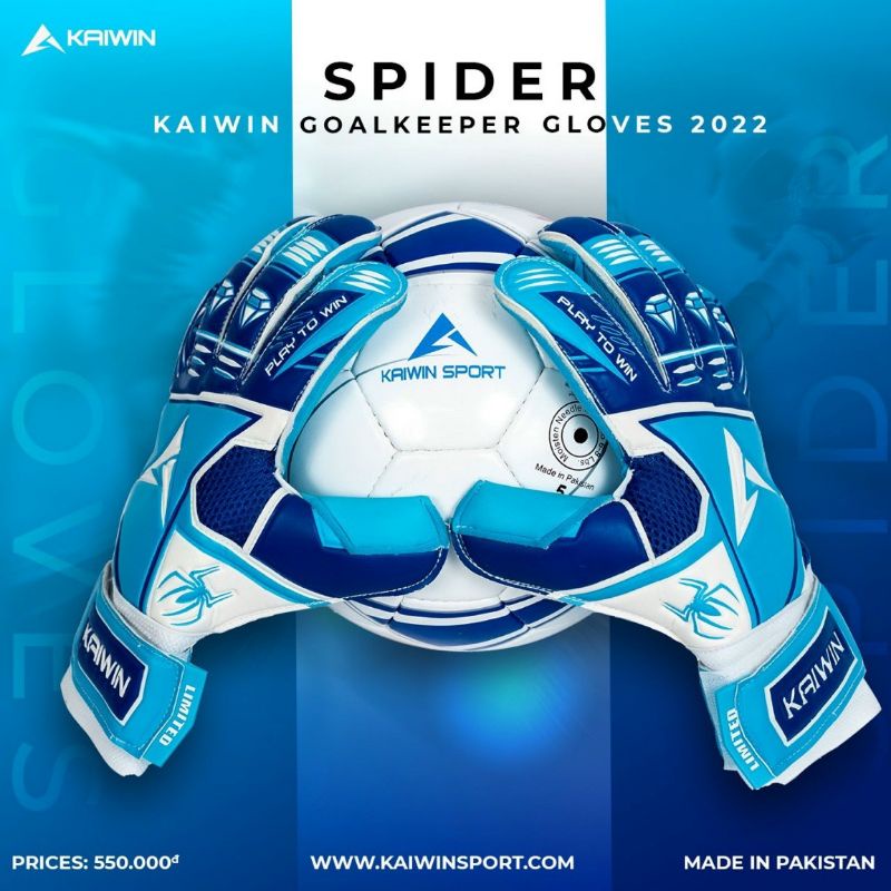 Găng tay thủ môn cao cấp có xươn Kaiwin Spider 2022 Vàng