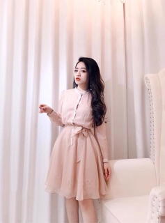 (NEW) ĐẦM XOÈ VOAN LƯỚI CHÂN REN