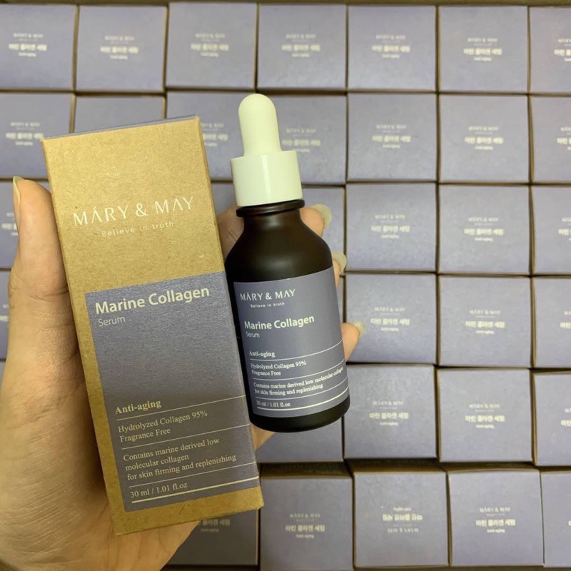 Tinh chất Collagen ngăn ngừa lão hoá Mary & May Marine Collagen Serum 30ml