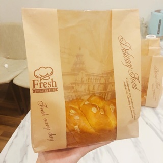 Túi bánh mỳ hoa cúc ngang 32x21x9cm set 10 cái