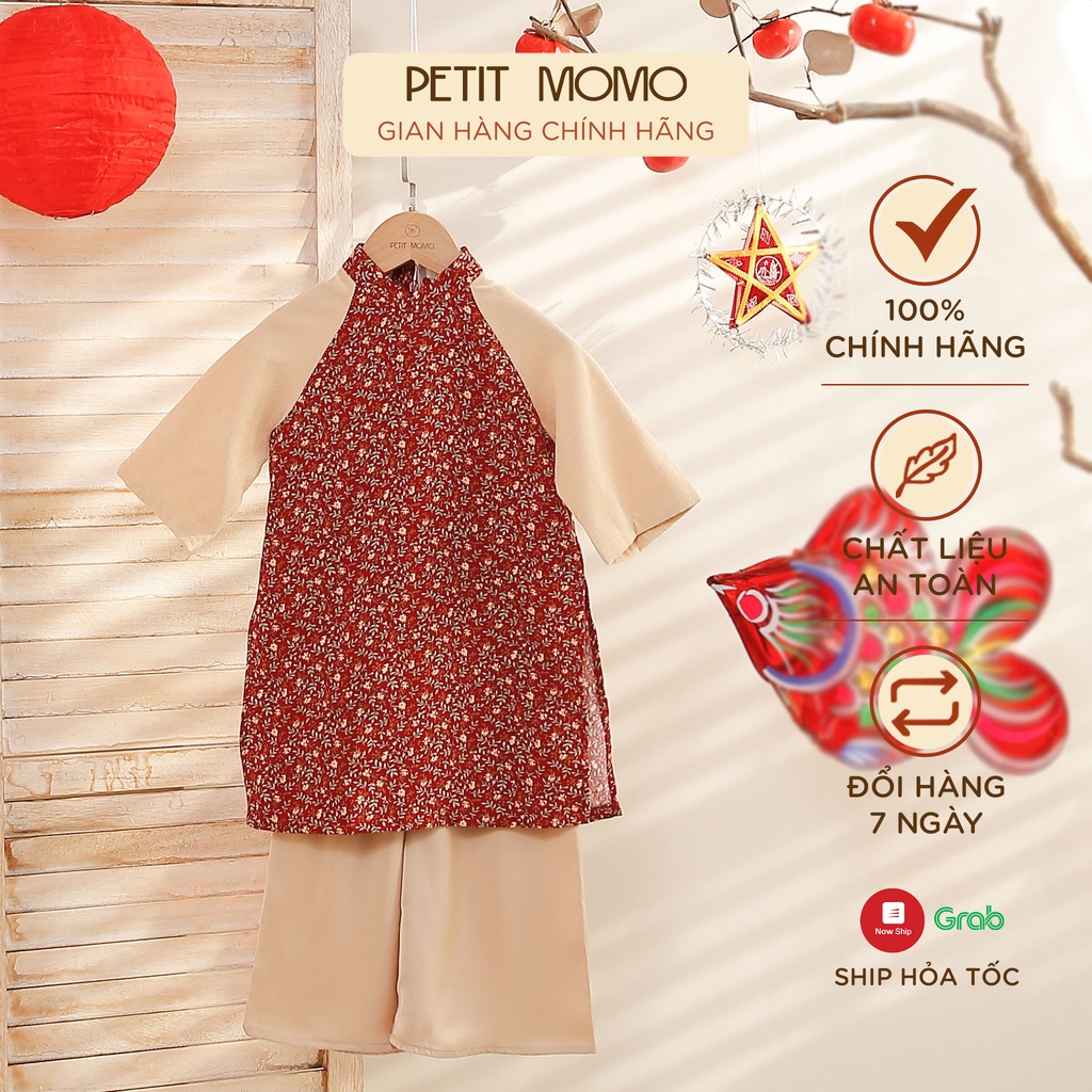 Bộ Áo Dài Hoa Nhí Phối Tay Cho Bé Gái (16 tuổi) PETIT MOMO P0187/P0188