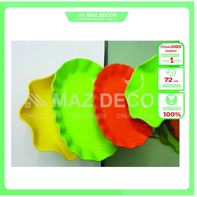 SALE GIÁ SỈ TẠI XƯỞNG Đĩa để đựng hạt hướng dương đồ chiên rán bằng nhựa phíp đẹp dày dặn Sài Gòn