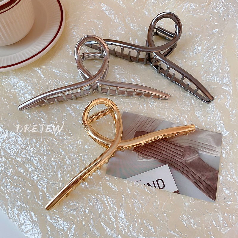 DREJEW Kẹp tóc bằng kim loại phong cách Hàn Quốc độc đáo cho nữ