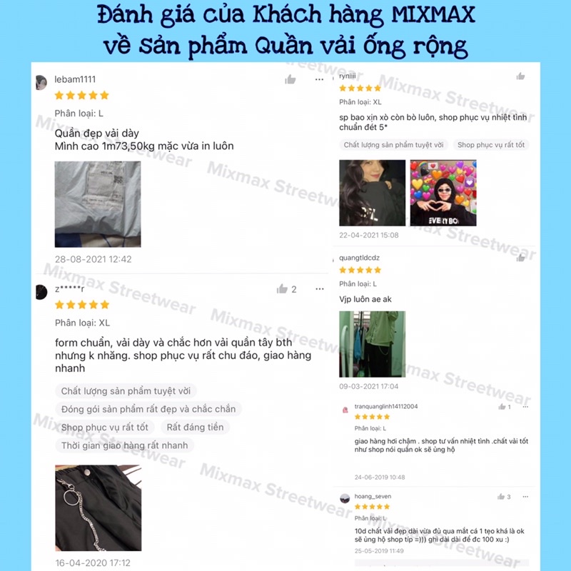 Quần vải ống rộng màu đen trơn tặng kèm chuỗi xích Ulzzang basic siêu chất ❤️